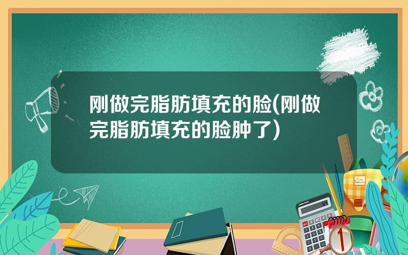 刚做完脂肪填充的脸(刚做完脂肪填充的脸肿了)
